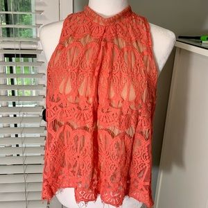 Love Fire Cute Coral sleeveless Top